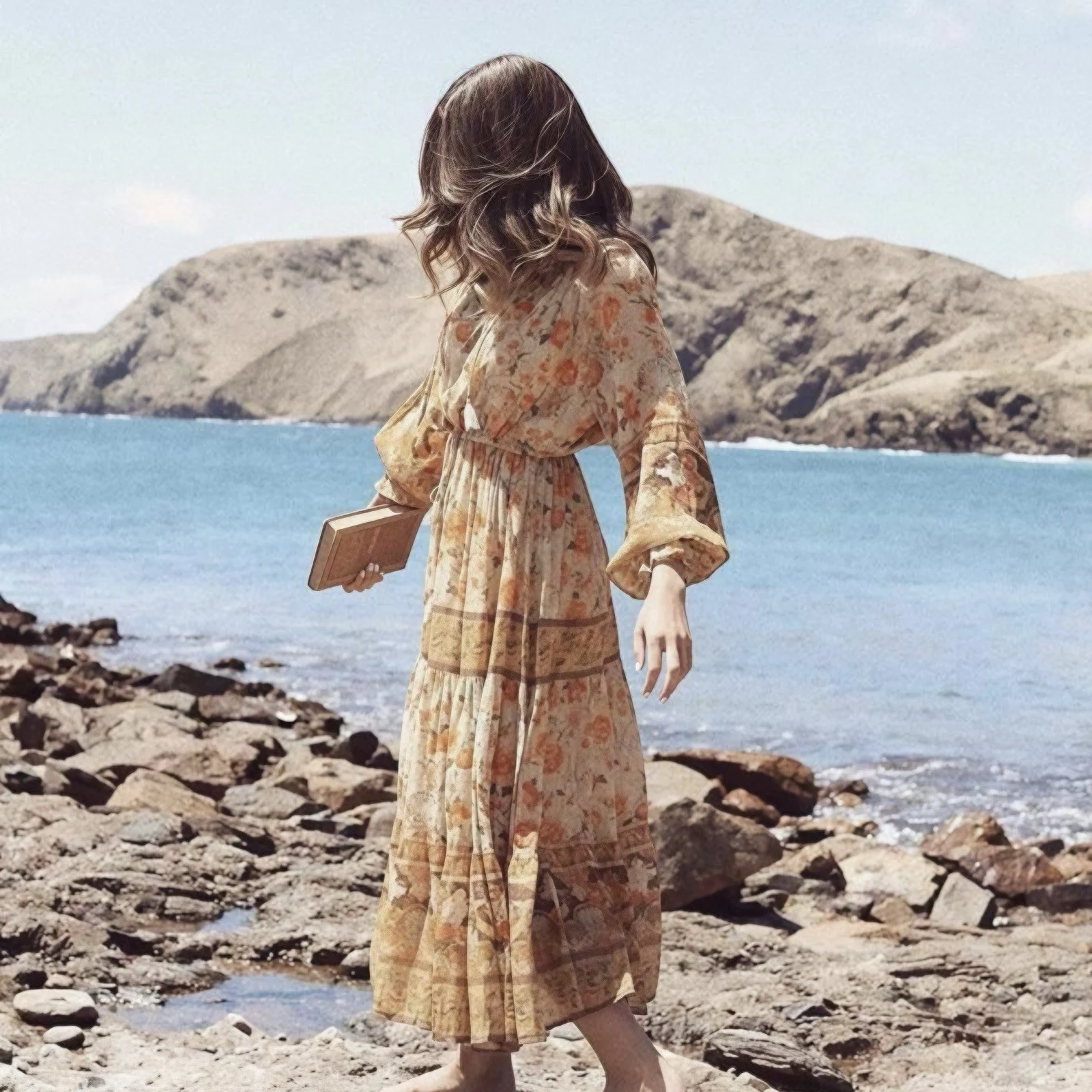 Spell Seashell Mermaid Maxi Dress Sand S / AU 8 - 10 / US 4 - 6 Cotton Boho Gown
